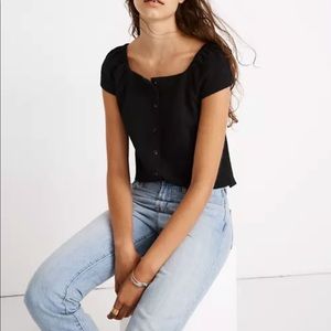 Texture and thread button up top size m